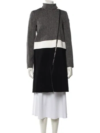 Pre-owned Joseph Colorblock Pattern Coat In Black