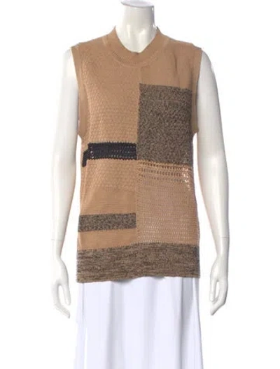 Pre-owned Joseph Colorblock Pattern Crew Neck Sweater In Neutral