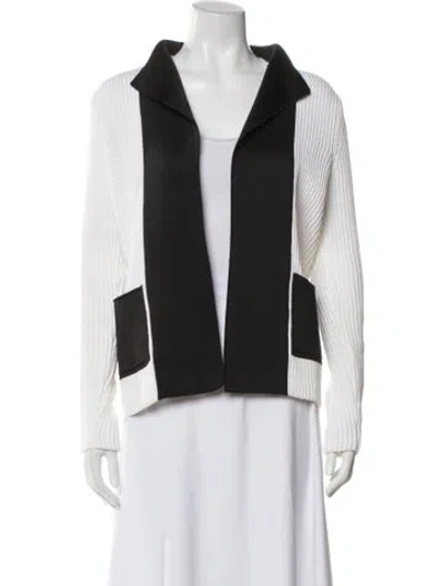 Pre-owned Joseph Colorblock Pattern Open Front Sweater In Multi