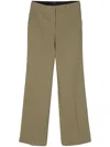 Joseph Comfort Cady Fabric Relaxed Fit Wide Leg Trousers In Brown