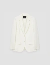 Joseph Womens Ivory Comfort Cady Jackie Single-breasted Stretch Woven Blazer In Ivory
