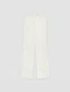 Joseph Womens Ivory Tafira Flared-leg Stretch-linen Trousers In White