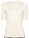Joseph Contrasting-trim Fine-knit Jumper In Neutrals