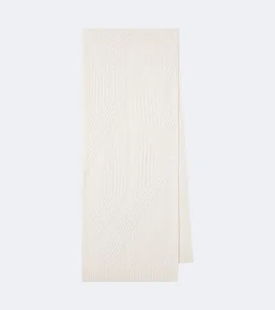 Joseph Coral Wool Scarf In White
