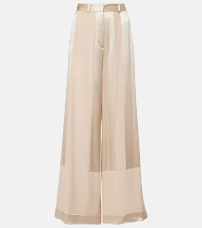 Joseph Gerade Hose Corto Aus Seidensatin In Beige