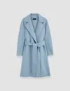 Joseph Costa Double Face Cashmere Coat In Faded Sky