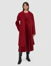 Joseph Costa Double Face Cashmere Coat In Red
