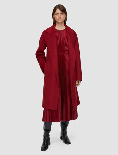 Joseph Costa Double Face Cashmere Coat In Red