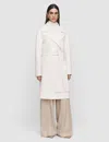 Joseph Costana Double Face Cashmere Coat In White