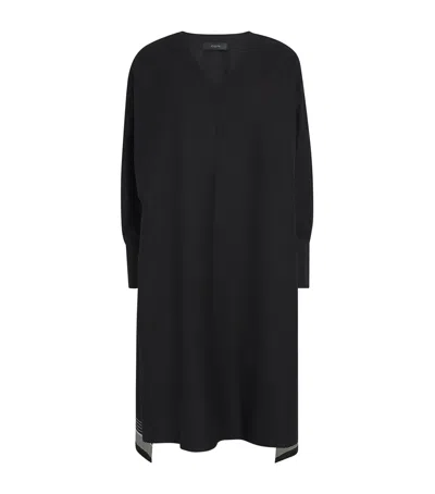 Joseph Cotton-blend Dalamo Midi Dress In Black