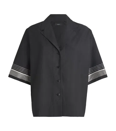 JOSEPH COTTON-BLEND LEOPOLD SHIRT