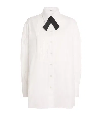 Joseph Cotton Ferrus Tuxedo Shirt In White