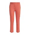 Joseph Cotton Gabardine Tailored Trousers In Orange