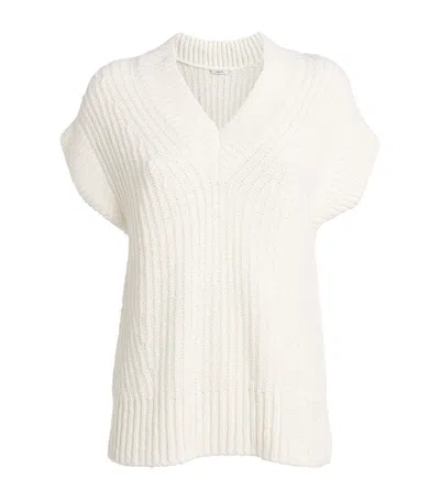 Joseph Cotton Nylas Sweater Vest In Neutral