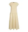 Joseph Cotton Poplin Jersey Maxi Dress In Brown