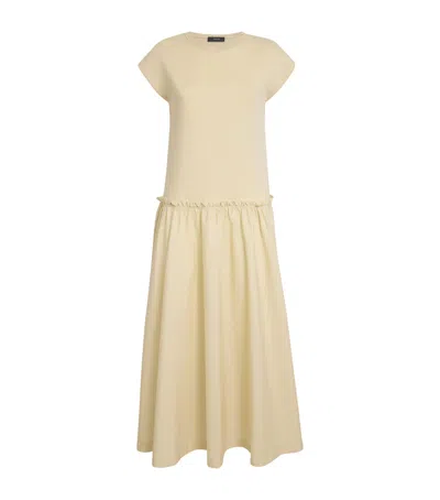Joseph Cotton Poplin Jersey Dress In Brown