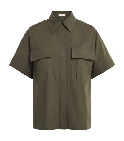 Joseph Cotton Poplin Justo Shirt In Green