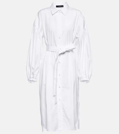 Joseph Darwin Cotton-poplin Midi Shirt Dress In White