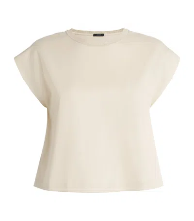 Joseph Cotton Poplin T-shirt In Neutral