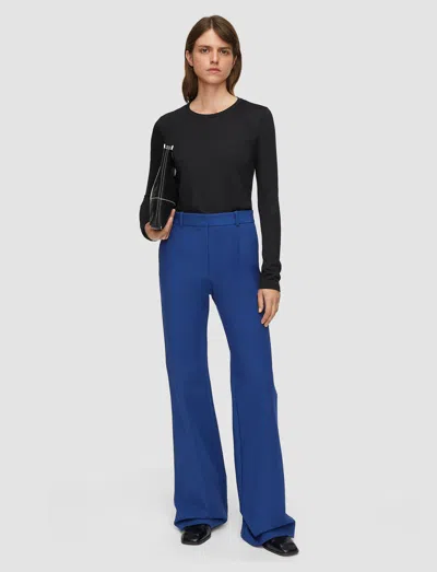 Joseph Cotton Silk Jersey Long Sleeve T-shirt In Black