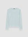 Joseph Cotton Silk Jersey Long Sleeve T-shirt In Blue