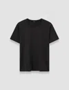 Joseph Womens Black Round-neck Regular-fit Cotton And Silk-blend T-shirt