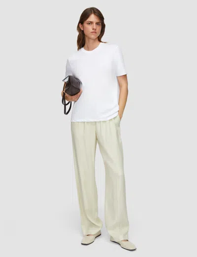 Joseph Cotton Silk Jersey T-shirt In White