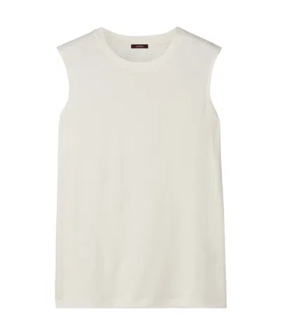 Joseph Cotton Silk Jersey Tank Top In Gray