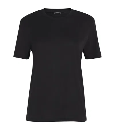 Joseph Cotton-silk T-shirt In Black