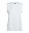 Joseph Cotton-silk Tank Top In Blue