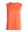 Joseph Cotton-silk Tank Top In Orange