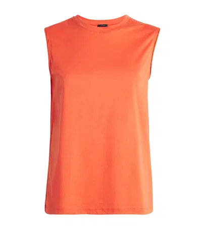 Joseph Cotton-silk Tank Top In Orange