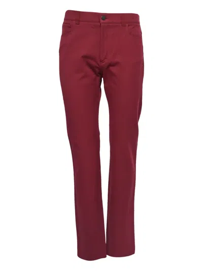 Pre-owned Joseph Cotton-blend Five-pocket Trousers In Red