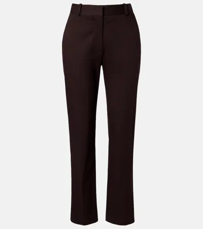 Joseph Cotton-blend Straight Pants In Brown