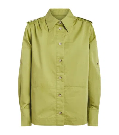 Joseph Mars Cotton Linen Shirt In Green