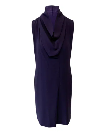 Joseph Cowl Neck Dress In Purple Crepe