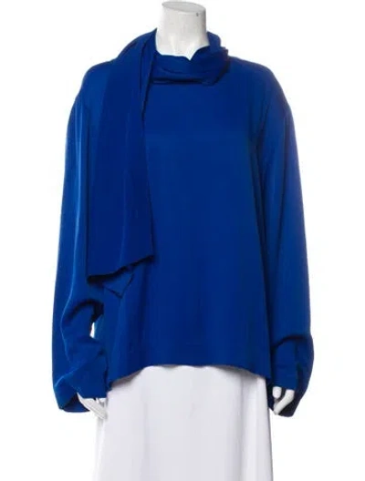 Pre-owned Joseph Cowl Neck Long Sleeve Sweatshirt In Blue