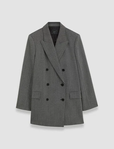 Joseph Cravate Wool Chapone Jacket In Ivory/black