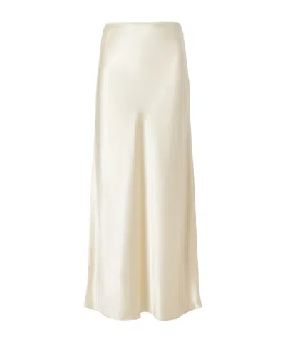 Joseph Cream Satin Maxi Skirt In White