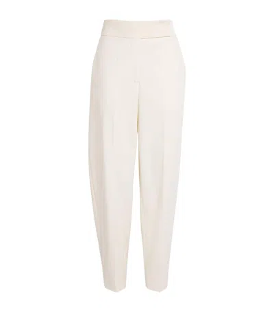 Joseph Crepe Aix Tailored Trousers In White