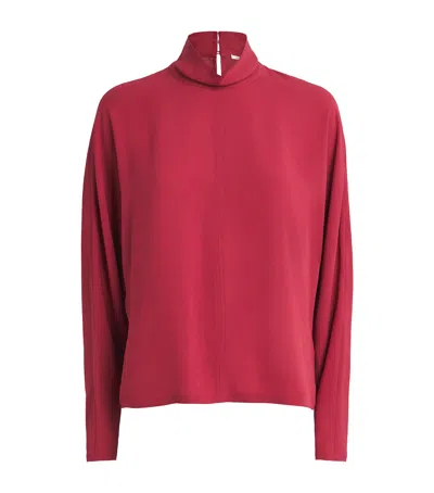 Joseph Crepe Buick Blouse In Pink