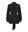 Joseph Crepe De Soie Silk Lamy Blouse In Black
