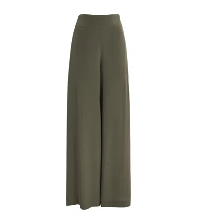 Joseph Crepe De Soie Silk Rihani Trousers In Green