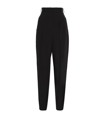 Joseph Crepe De Soie Silk Tarn Trousers In Black