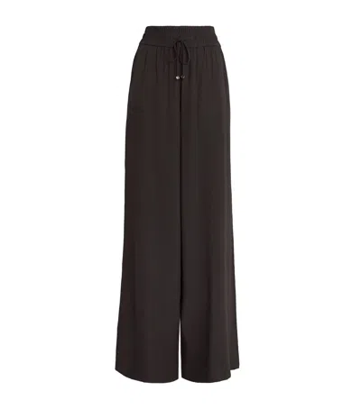 Joseph Crepe Dee Wide-leg Trousers In Black