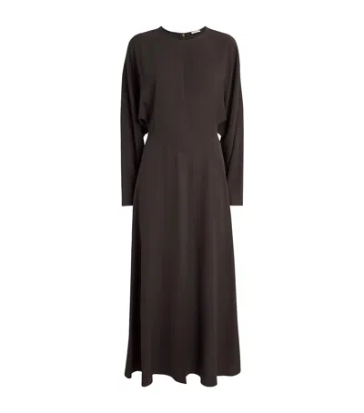 Joseph Crepe Hills Midi Dress In Brown