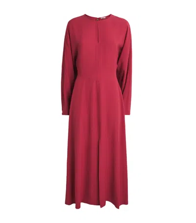 Joseph Crepe Hills Midi Dress In Pink