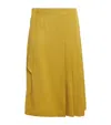 Joseph Crepe Jeanne Pleated Mini Skirt In Yellow