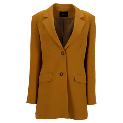 Joseph Crepe Satin Jara Jacket In Camel Acetate In Yellow