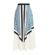 Joseph Cretto Print Avron Skirt In Navy